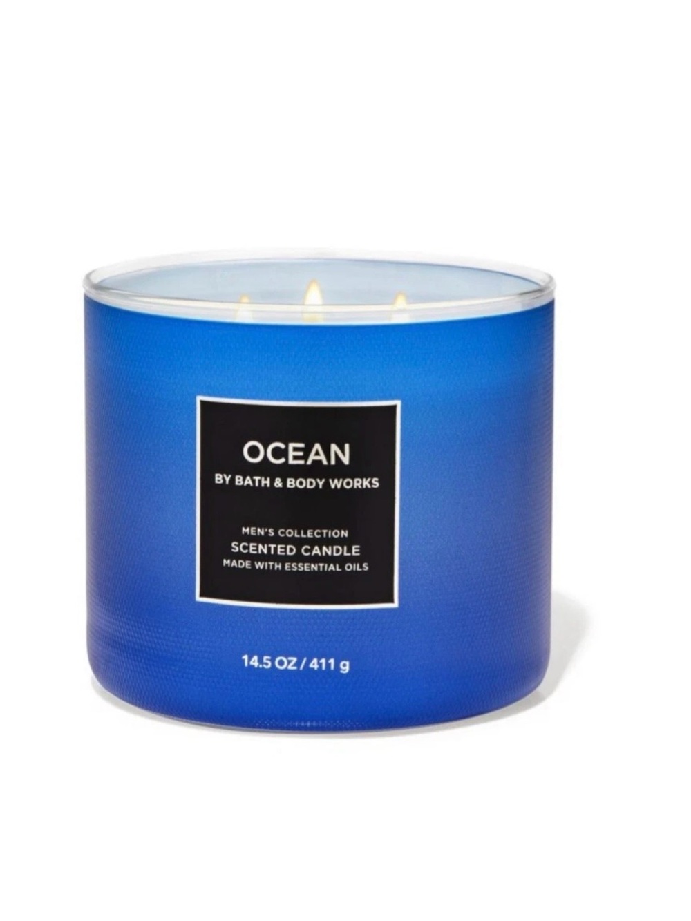 Bath and Body Works OCEAN Men’s Collection Large 3-Wick Scented Candle 14.5 oz